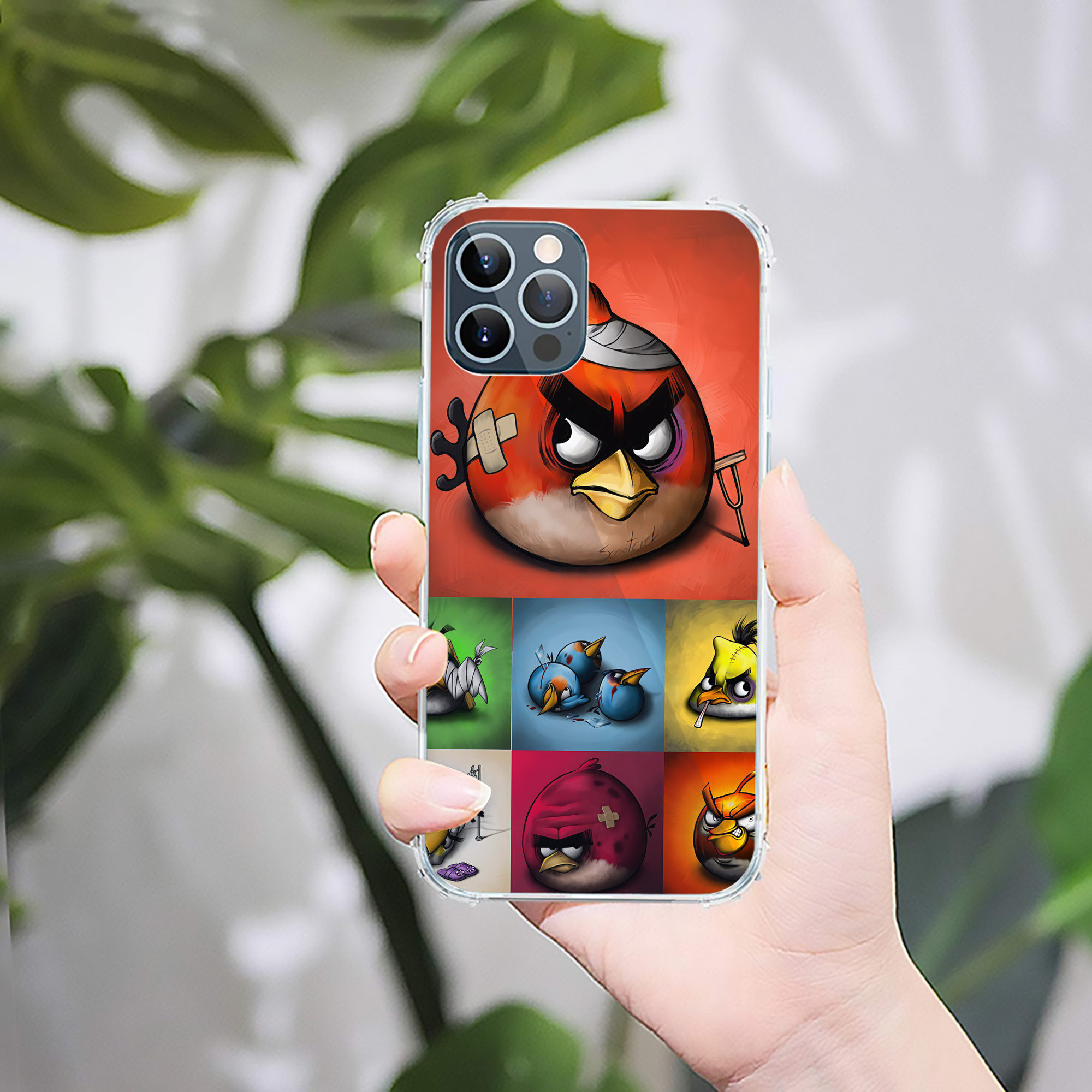 （画像用） Angry Birds アングリーバード 【iPhone 12シリーズ対応】透明スマホケース（クリアソフトケース）